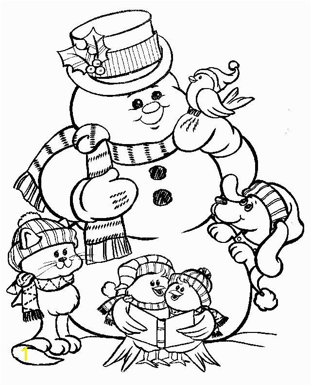 Printable Snowman Coloring Pages Christmas Coloring Pages
