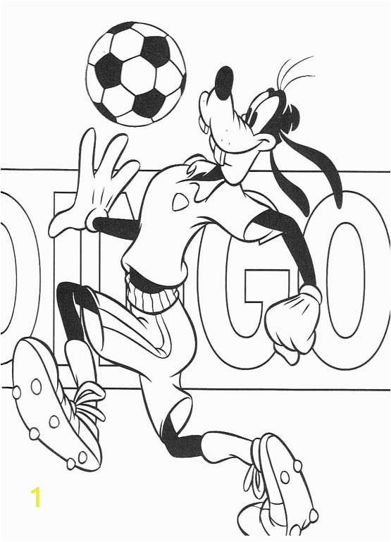 Printable soccer Coloring Pages Goofy Playing Football Coloring Pages Goofy