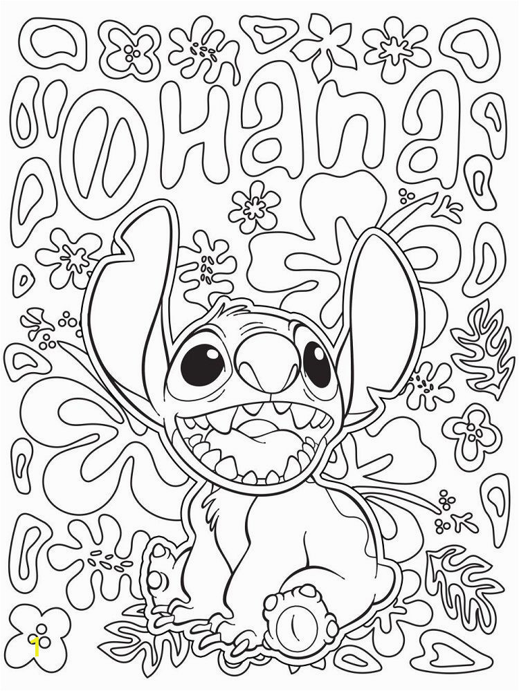 Printable Stitch Coloring Pages Lilo and Stitch Ohana Coloring Pages