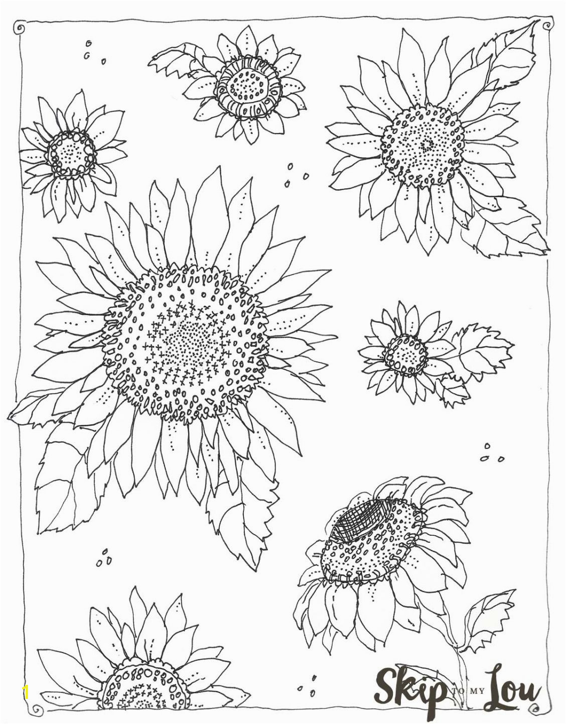 Printable Sunflower Coloring Page Kansas Day Freensunflower Coloring Page From Michaelsmakers