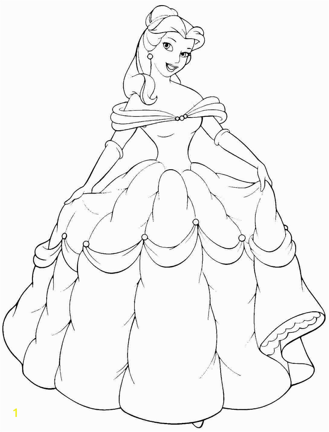 Printing Princess Coloring Pages Free Printable Belle Coloring Pages for Kids