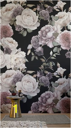Purple and Pink Dark Floral Wall Mural 37 Best Wallpaper Floral Images
