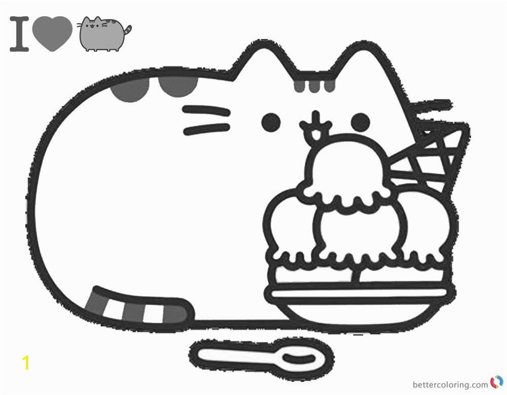 coloring pages printable pusheen