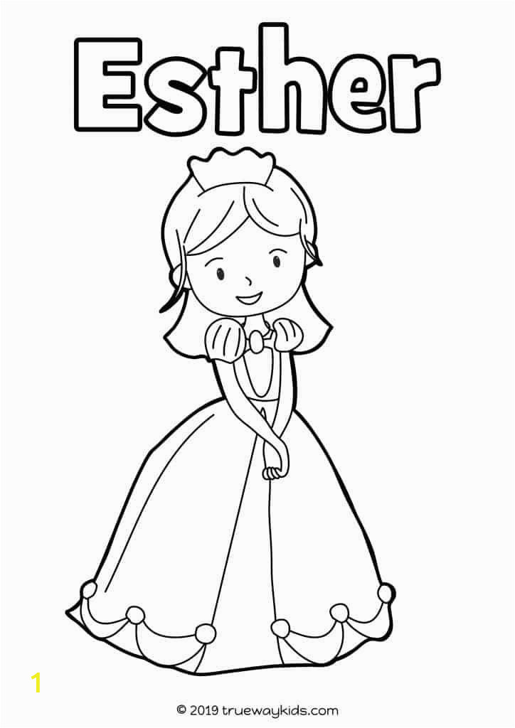 Queen Esther Coloring Page Queen Esther Coloring Page for Children Free to Print and