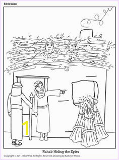Rahab and Spies Coloring Page 352 Best Bible Pages to Color Images