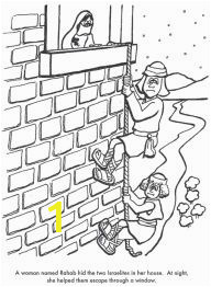 Rahab and Spies Coloring Page Horn Craft Walls Jericho Rahab Coloring Sheet