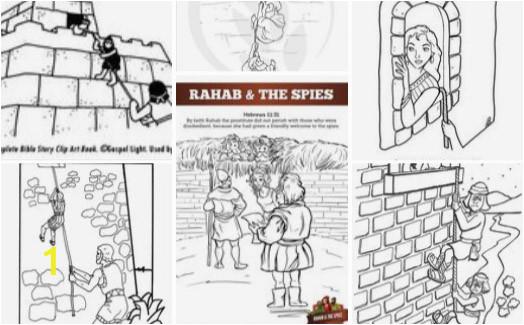 Rahab and Spies Coloring Page Rahab Craft Sundayschoolist