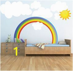 Rainbow Wall Mural Decal Rainbow Wall Decal Kids Bedroom Rainbows Rainbow Wall Art