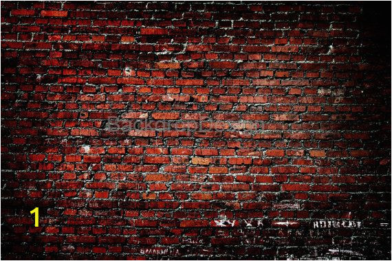 Red Brick Wall Mural Red Brick Wall Backdrop Vintage Dark Old Bricks Printed