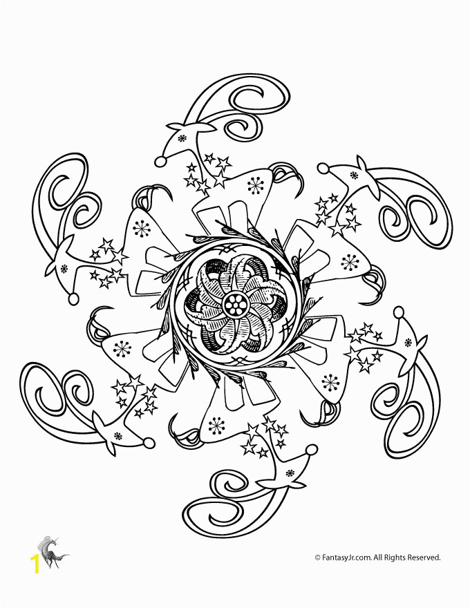 Reindeer Christmas Coloring Pages Christmas Mandala Coloring Pages Reindeer and Christmas