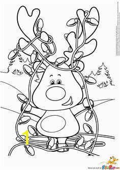 Reindeer Christmas Coloring Pages Reindeer Lights and Be Used as A Fastner Page with Snaps or