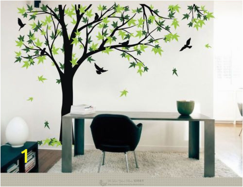 Removable Mural Wall Stickers Giant Maple Tree Wall Stickers Kid Nursery Decor Removable