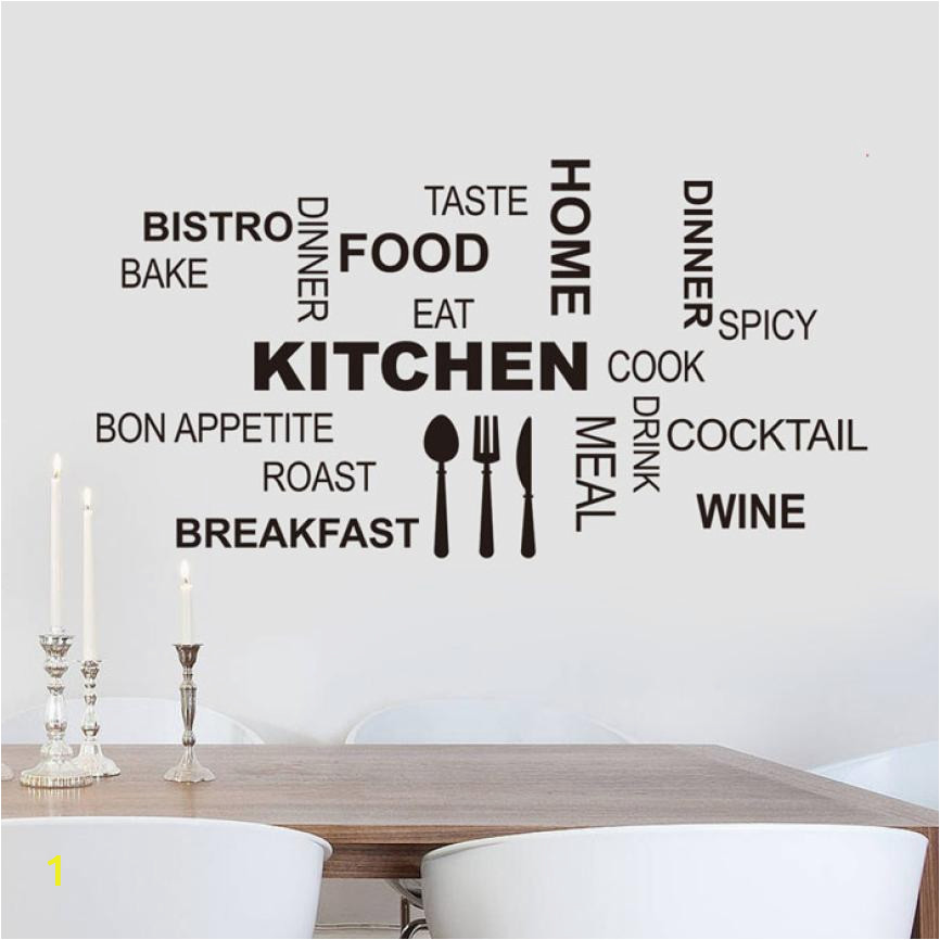 Home Decor Kitchen Letter Removable Vinyl Wall Stickers Mural Decal Quotes Art Home Decor wall sticker