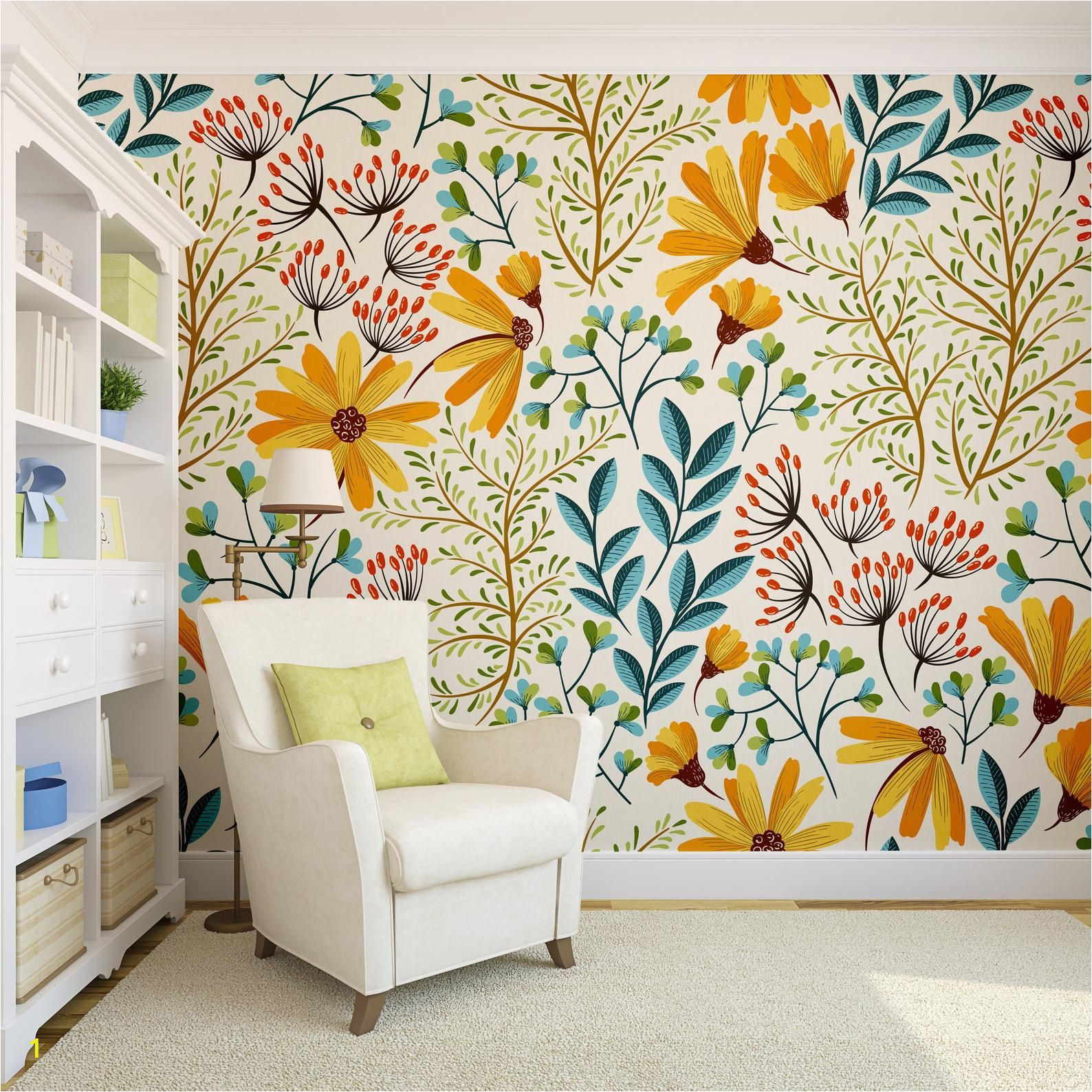 Removable Wall Murals Nature Removable Wallpaper Colorful Floral
