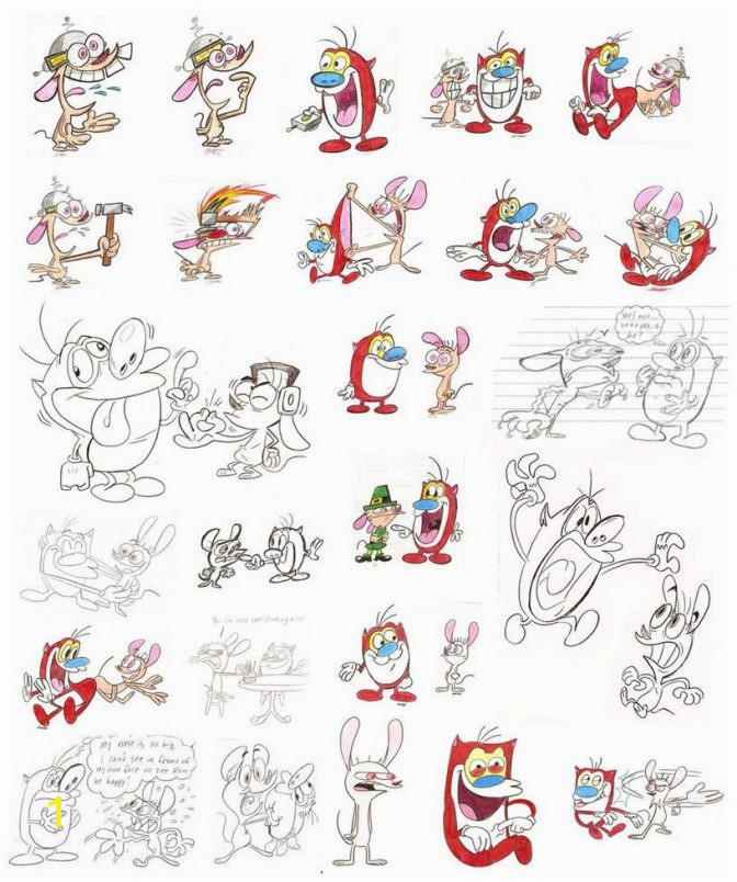 ren and stimpy coloring pages page idea incredible in 672x804