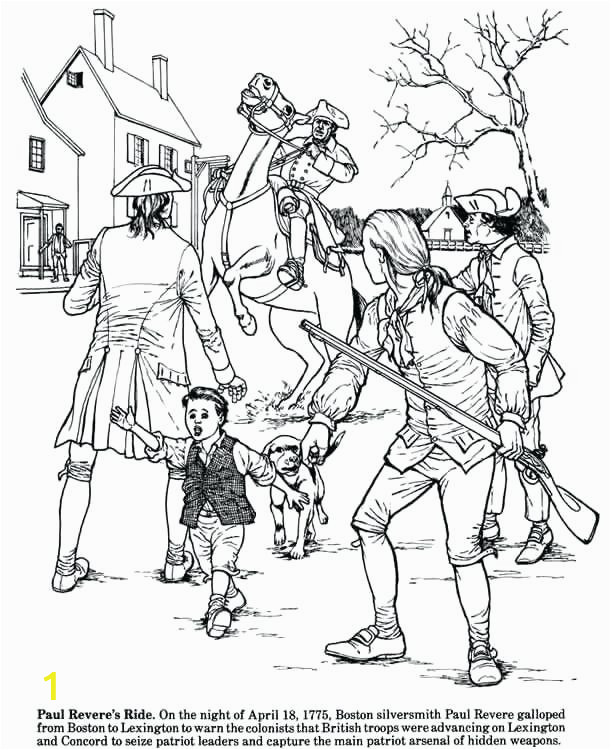 paul revere coloring pages story of the revolution coloring book from publications paul revere coloring sheets
