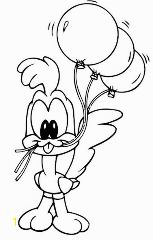 Roadrunner Coloring Pages Printable Baby Road Runner From Looney Tunes Coloring Page