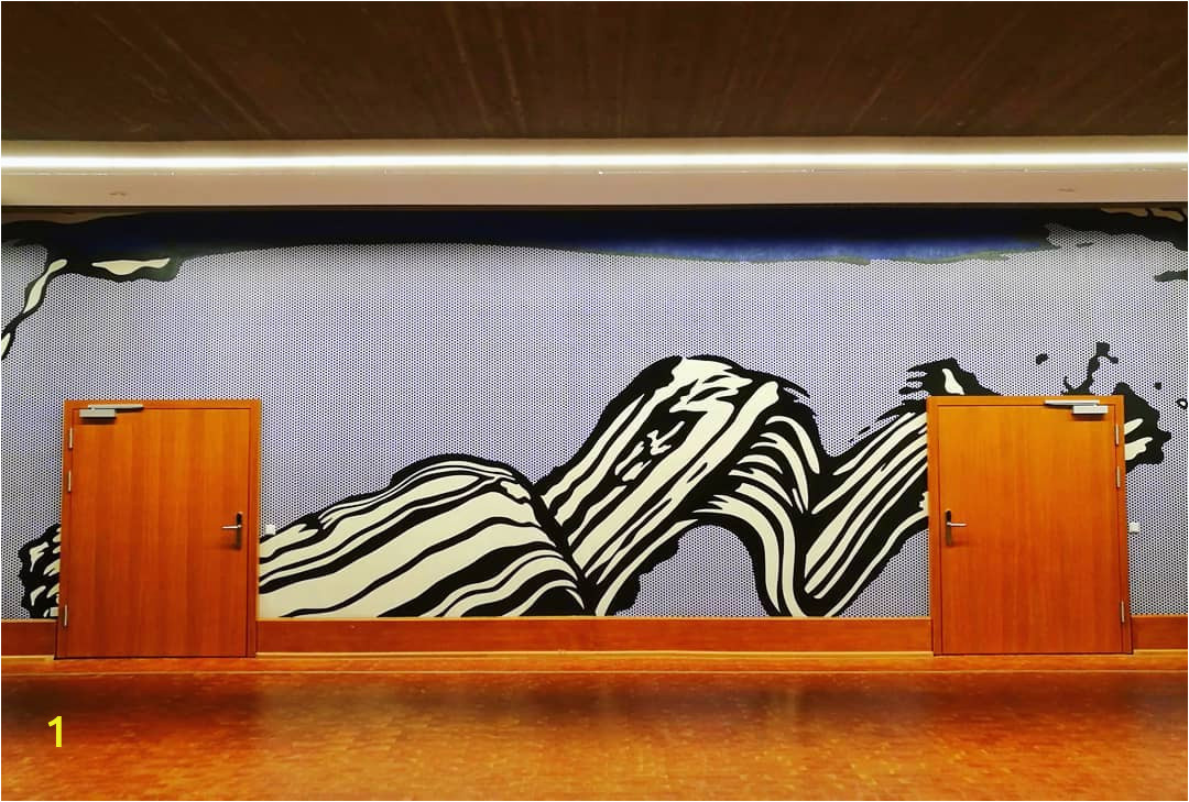 Roy Lichtenstein Germany University of Dusseldorf Brushstroke Mural 1970 3