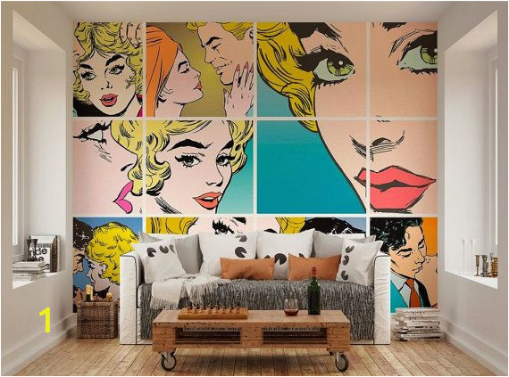 Roy Lichtenstein Wall Mural Wallpaper Wall Murals Pop Art Wall Decals Bedroom