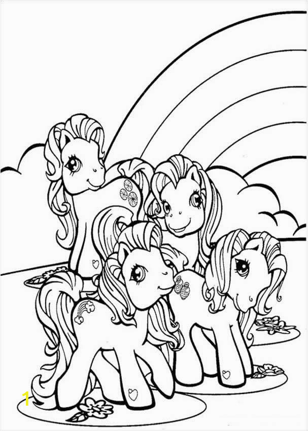 Ryan toys Coloring Pages Ponies and Rainbow Coloring Page