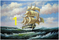 tall ship sailing 1 home decor handpainted