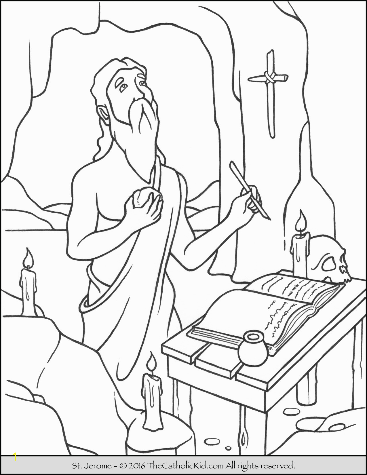 saint jerome coloring page