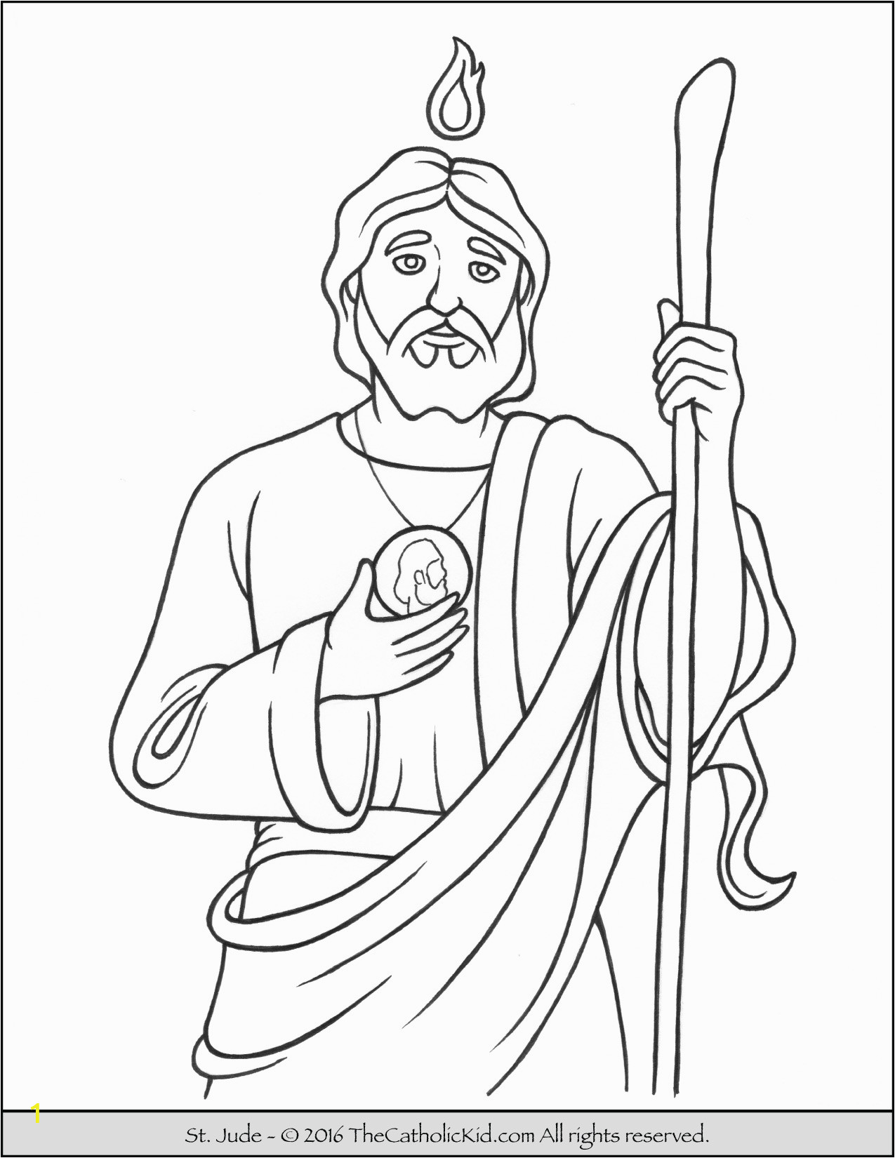 saint jude coloring page