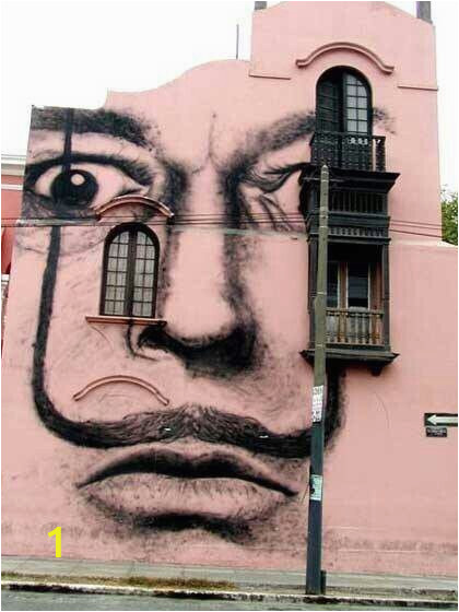 Salvador Dali Wall Mural Salvador Dali Art Painted On A Building