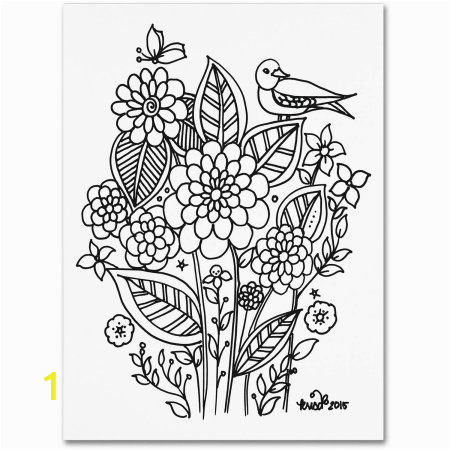 San Antonio Coloring Pages Trademark Fine Art Flower Design 3 Inch Canvas Art by