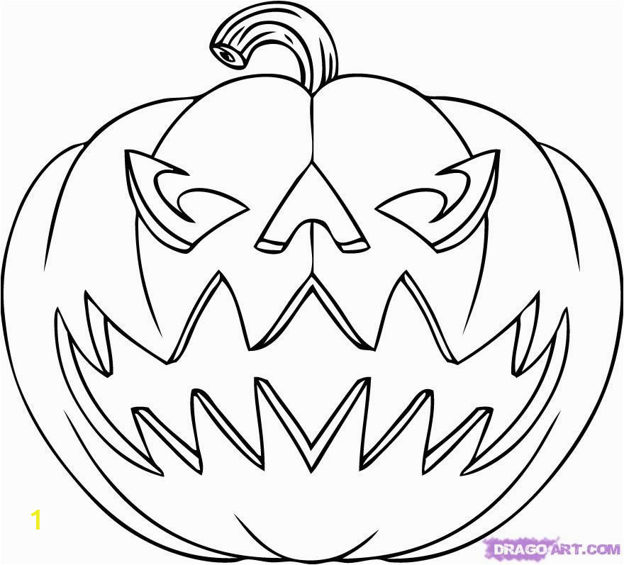 Scary Halloween Pumpkin Coloring Pages Team Colors