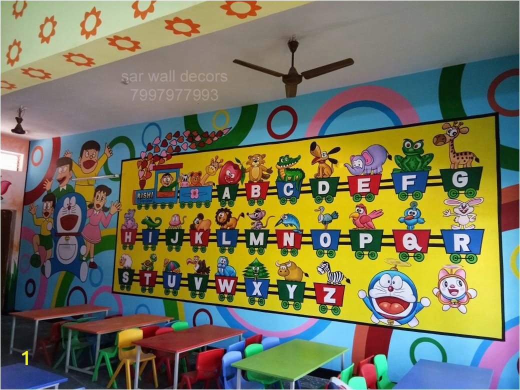 School Wall Mural Ideas 3dwallpainting for Play School Wall Painting for Pre