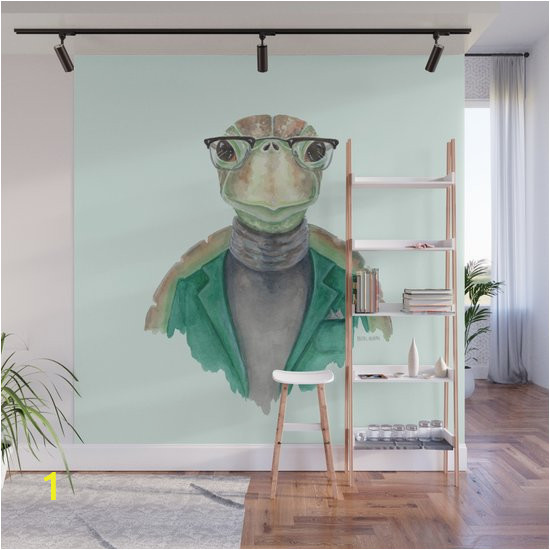 t is for a turtle in a turtleneck watercolor turtle wall murals