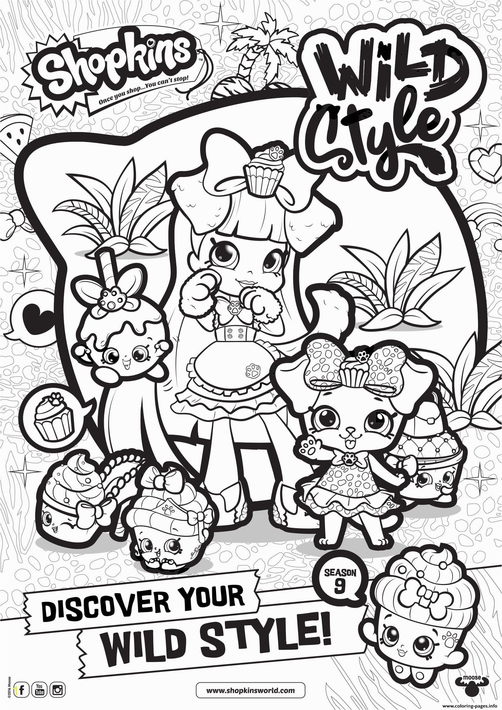 Shopkins Coloring Pages Season 10 Print Shopkins Season 9 Wild Style 8 Coloring Pages