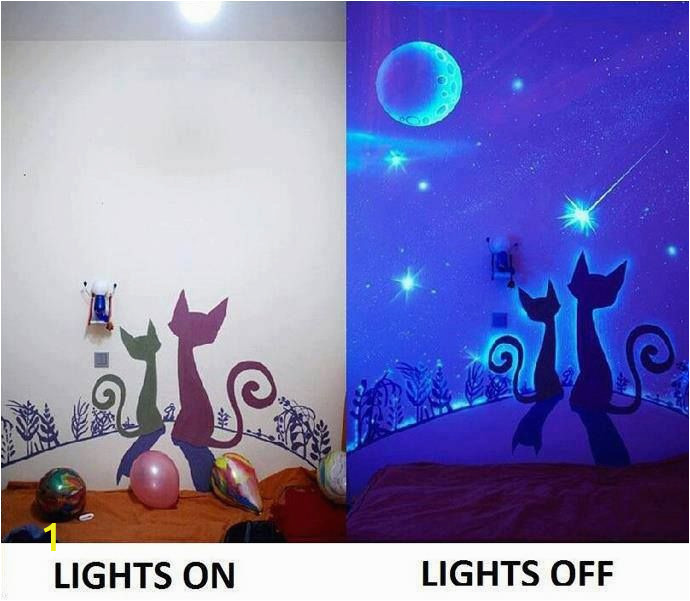 Simple Painted Wall Murals Glow In the Dark Paint Wall Murals