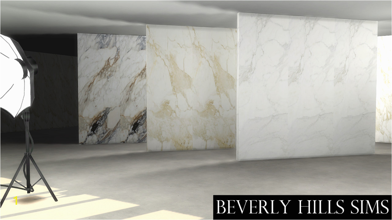Sims 3 Wall Murals Calcutta Marble Wall Set 5 Styles ————————— Download tou
