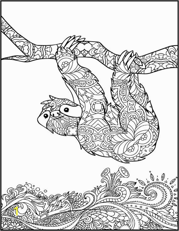 Sloth Coloring Pages for Kids Printable Coloring Page Adult Coloring Page Animal Coloring Page for Adults Coloring Pages for Adults Sloth