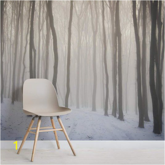 Snow forest Wall Mural Snow forest Wallpaper