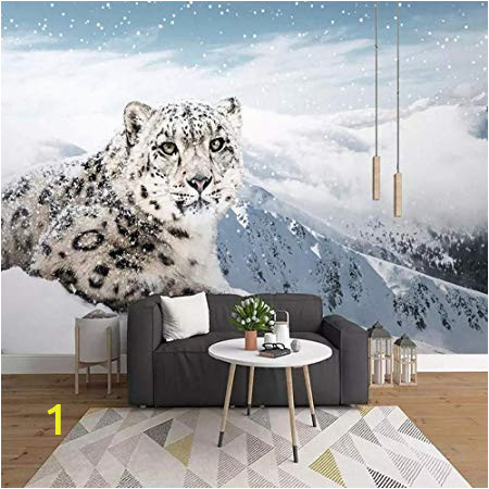 Snow Leopard Wall Mural Amazon 3d Wallpaper Modern Simple Snow Leopard