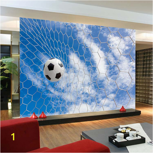 Soccer Goal Wall Mural wholesale 3d Mural Football Wallpaper Murals sofa Background soccer Wall Paper Mural Wallcoverings Papel De Parede Wallpaper Designs Wallpaper