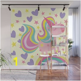 the magical rainbow unicorn wall murals