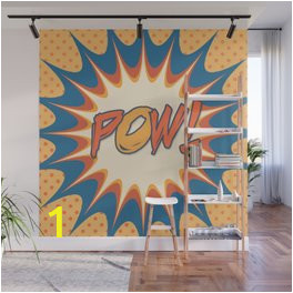 pow polka dot vintage graphic novel art wall murals