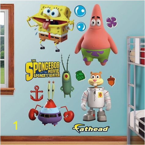 Spongebob Squarepants Wall Mural Spongebob Squarepants Out Of Water Collection Wall Decals by