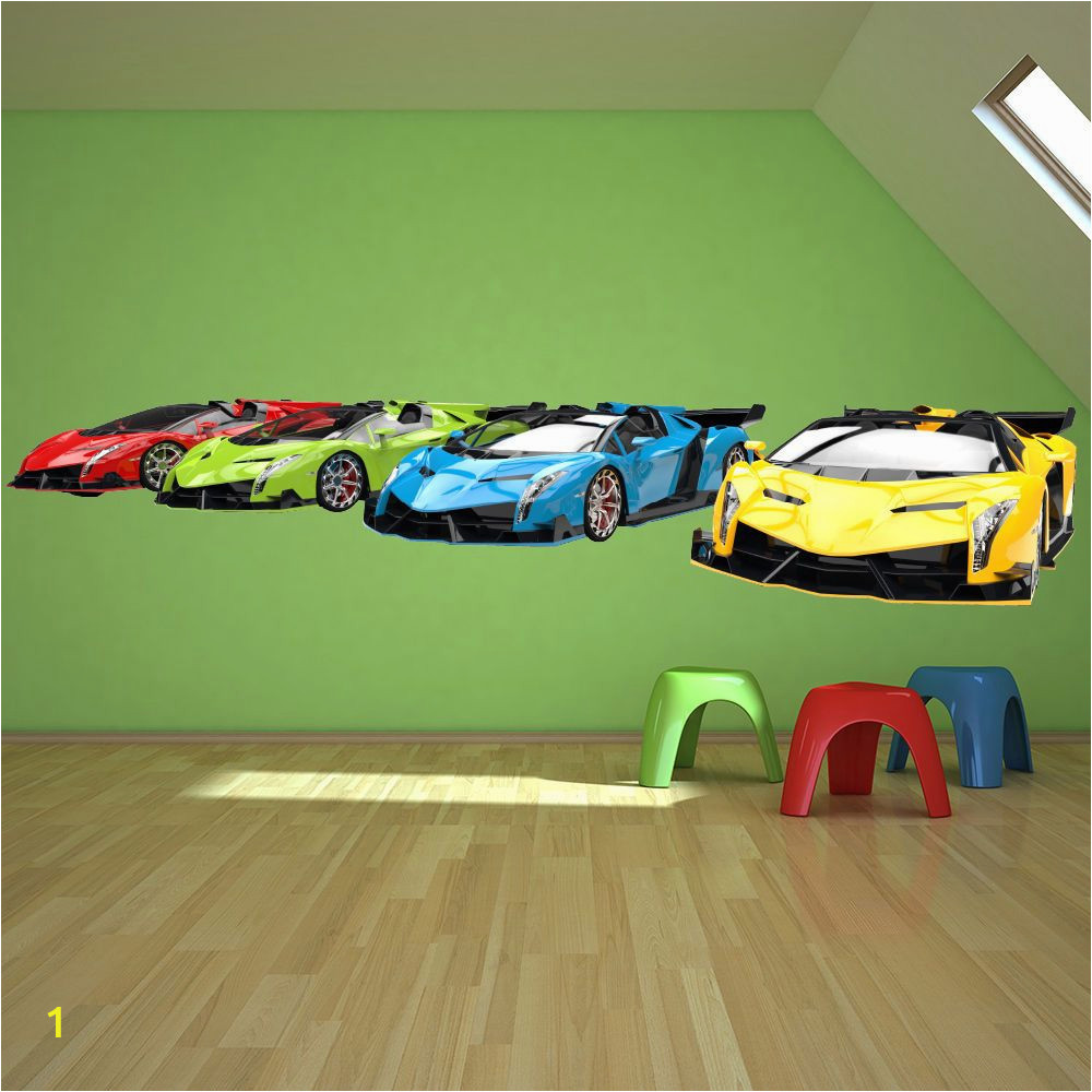 Sports Car Wall Murals Details About Sports Cars Transport Wall Decal Sticker Ws