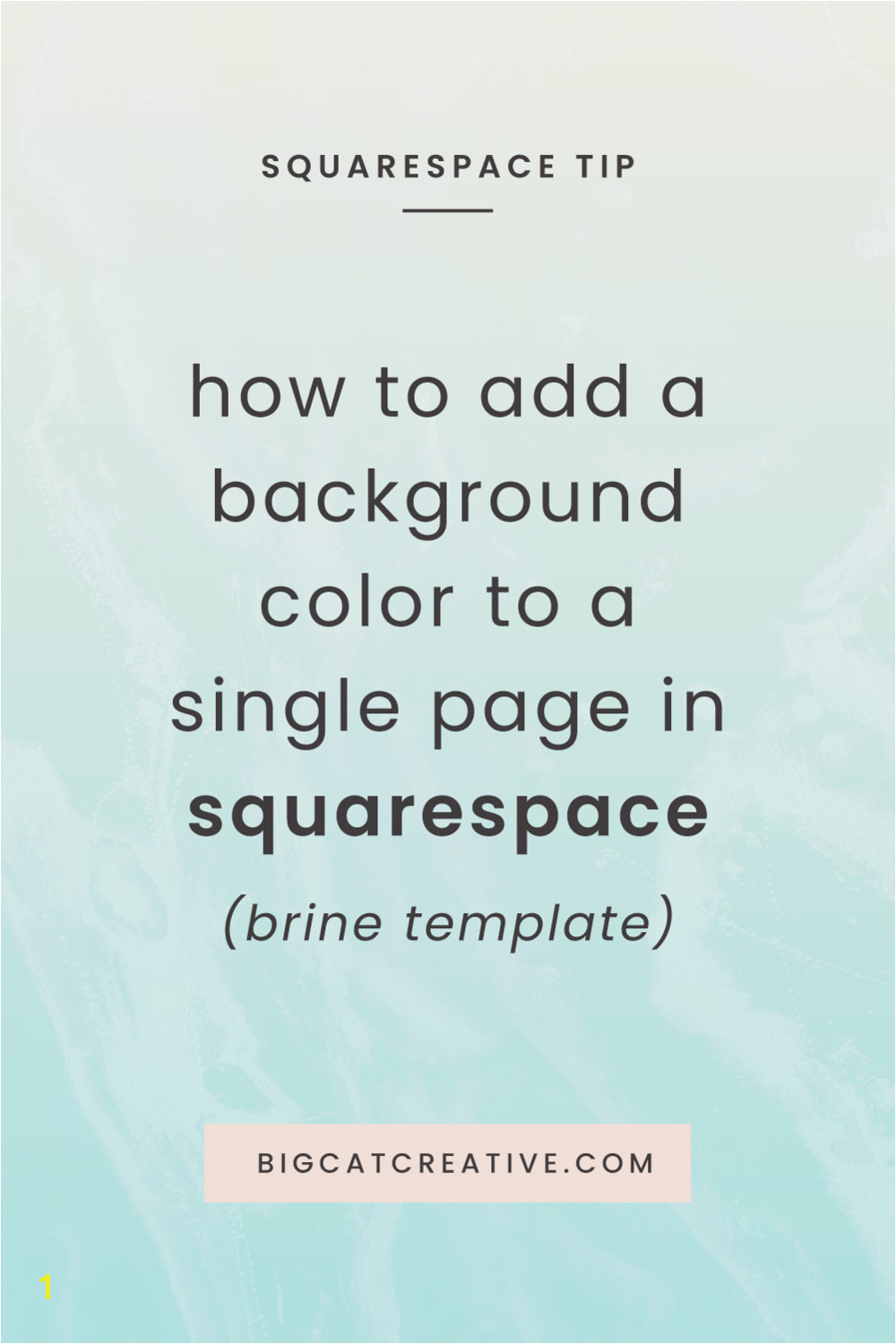 How to Change the Background Color of a Page in Squarespace with the Brine Template Squarespace Tips by Big Cat Creative Changing the Background of a PAge in Squarespace Squarespace Web Design Tutorials Squarespace Tutorials for Beginners Intermediate Squarespace Tutorials Squarespace CSS Tutorials Customize Your Page Background Color in Squarespace