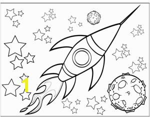 Star Coloring Pages for Kids A Rocketship Flies by A Planet and Through the Stars In This