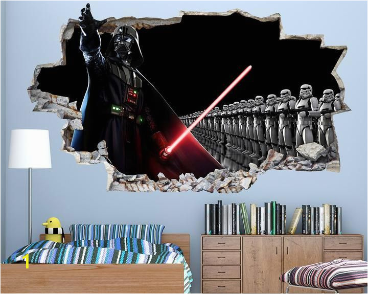 Star Wars Wall Mural Art Decal Cool Star Wars Boys Bedroom Decal Vinyl Wall Sticker Q046