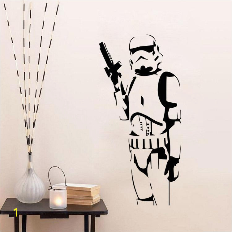 Star Wars Wall Mural Art Decal Star Wars Wall Decals Silhouette Diy Home Decoration Mural Removable Bedroom Stickes Hot Wall Decal Decor Wall Decal Decorations From