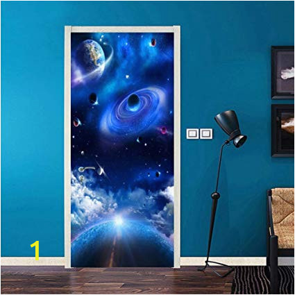 Starry Night Wall Mural Amazon Pbldb Pvc Wallpaper Modern Universe Starry Sky