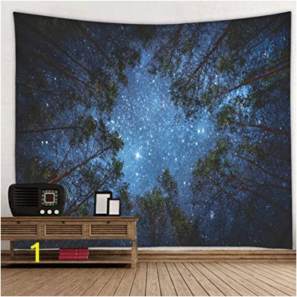 Starry Night Wall Mural Yi Curtain Tapestry Starry Night forest Starry Tapestry Wall Hanging 3d Printing forest Tapestry Galaxy Tapestry Starry Sky Tapestry for Dorm Living