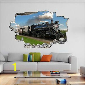 Steam Train Wall Mural Vintage Retro Steam Train Lo Otive Wall Sticker Mural